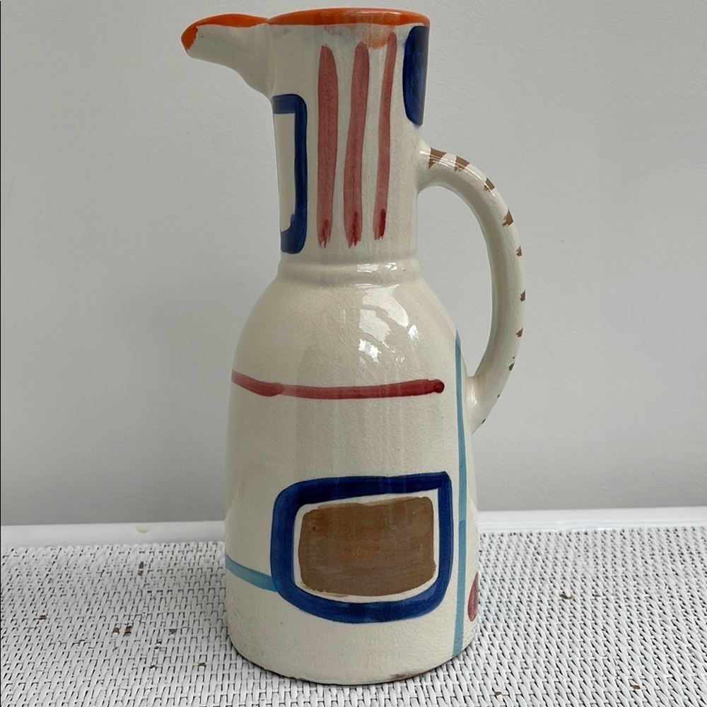 Hand painted clay Jug Pitcher by LRNCE Picasso-Vibes